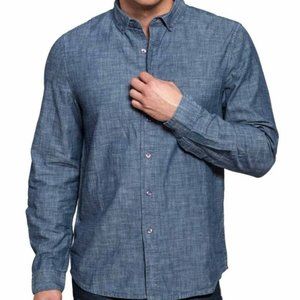 RPMWEST ORIGINAL CHAMBRAY BUTTON DOWN SHIRT DENIM